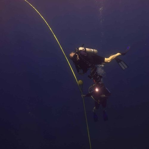 deep diver student in roatan